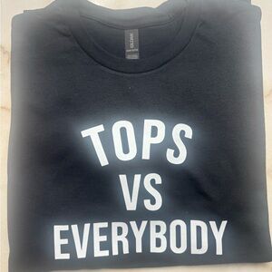 Gildan Black Tee with Bold White Print